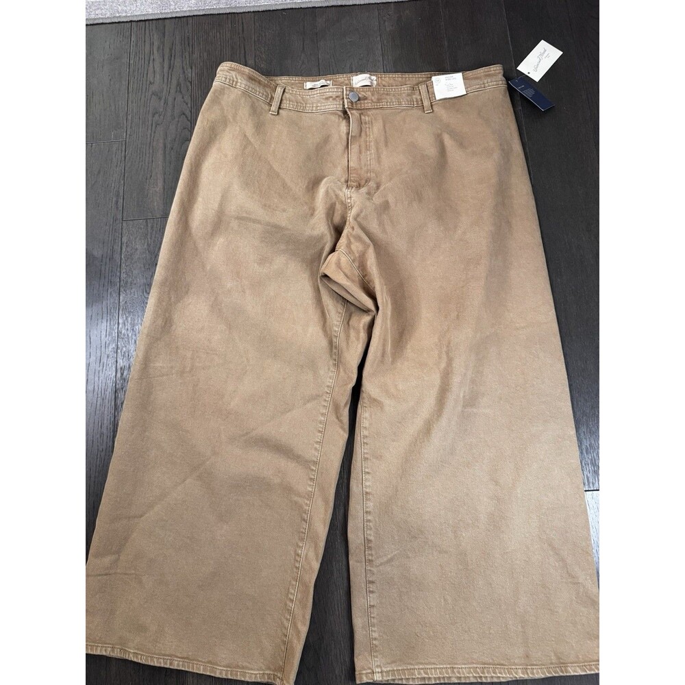 Universal Thread Sailor Wide Leg Jeans Womens 22 Reg Tan Brown High Rise NWT